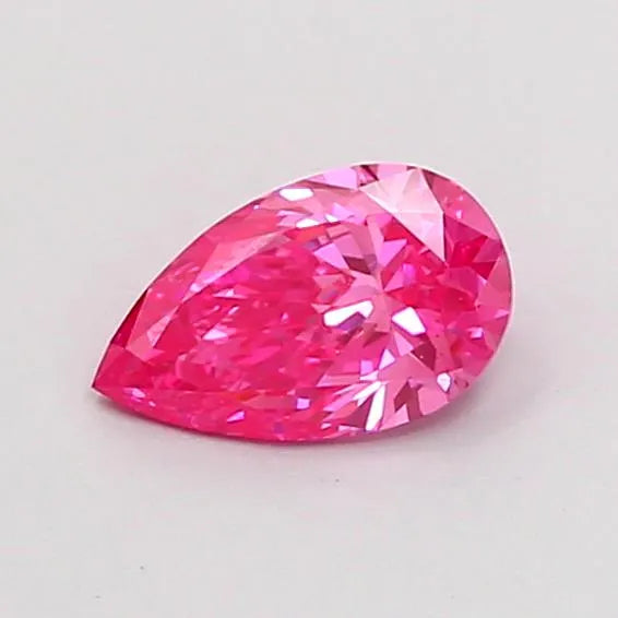 0.58ct Pear Lab Grown Diamond (Colour Fancy Vivid Pink, Clarity VS1, IGI Certified)