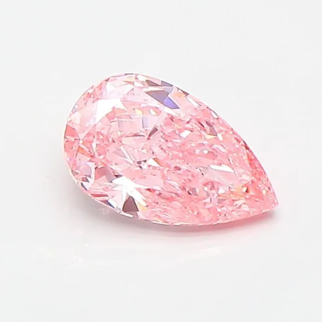 0.58ct Pear Lab Grown Diamond (Colour Fancy Vivid Pink, Clarity VS2, IGI Certified)