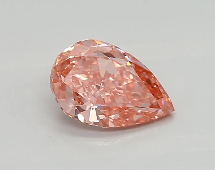 0.58ct Pear Lab Grown Diamond (Colour Fancy Vivid Pink, Clarity VVS1, IGI Certified)