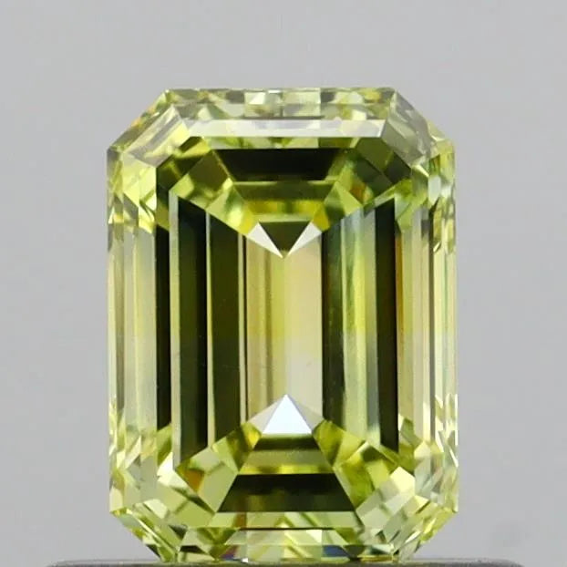 0.59ct Emerald Lab Grown Diamond (Colour Fancy Yellow, Clarity VS1, IGI Certified)