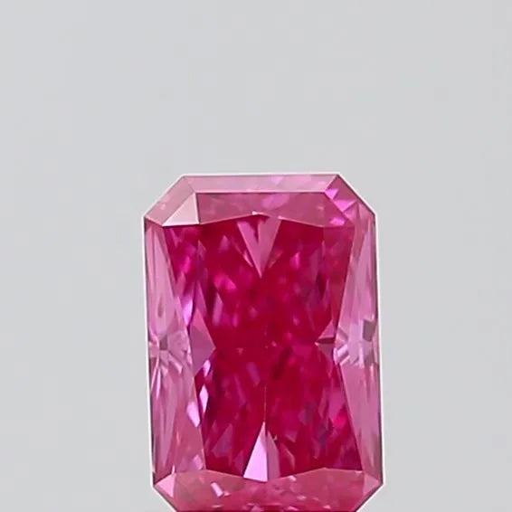 0.59ct Radiant Lab Grown Diamond (Colour Fancy Vivid Pink, Clarity VS2, IGI Certified)