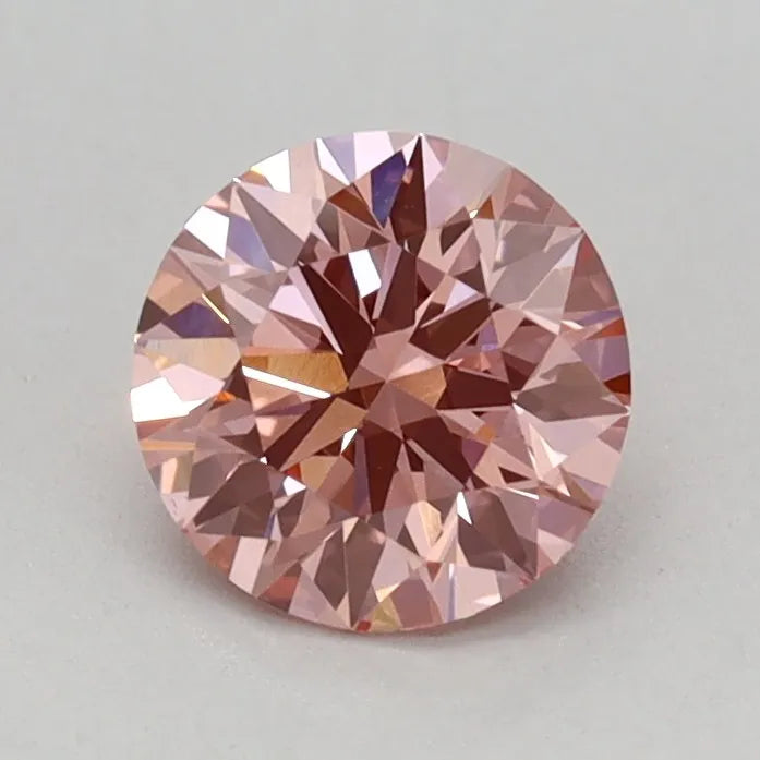 0.60ct Round Lab Grown Diamond (Colour Fancy Vivid Pink, Clarity VVS2, Cut ID, IGI Certified)