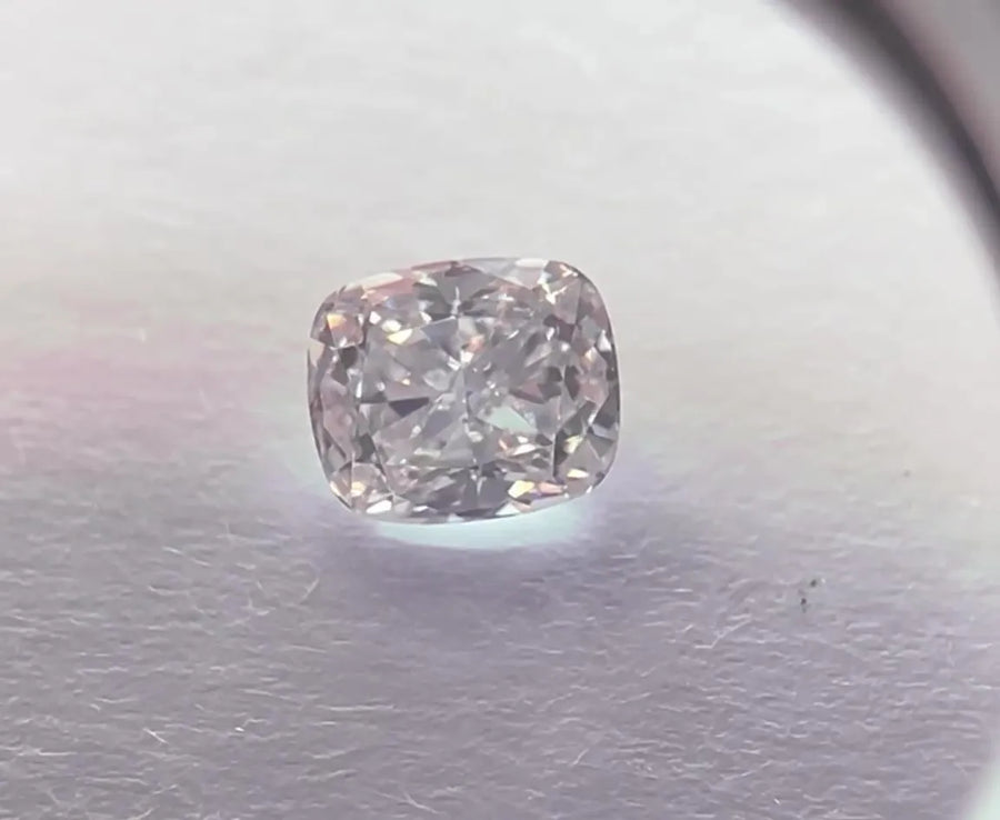 0.61ct Cushion brilliant Natural Diamond (Colour Light Pink, Clarity VS2, GIA Certified)