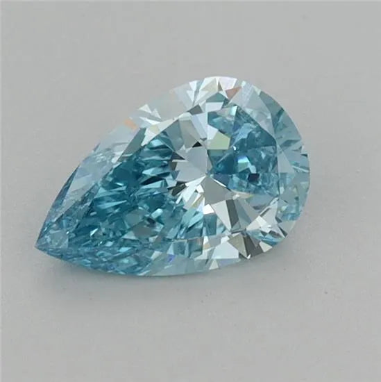 0.61ct Pear Lab Grown Diamond (Colour Fancy Vivid Blue, Clarity VVS2, IGI Certified)