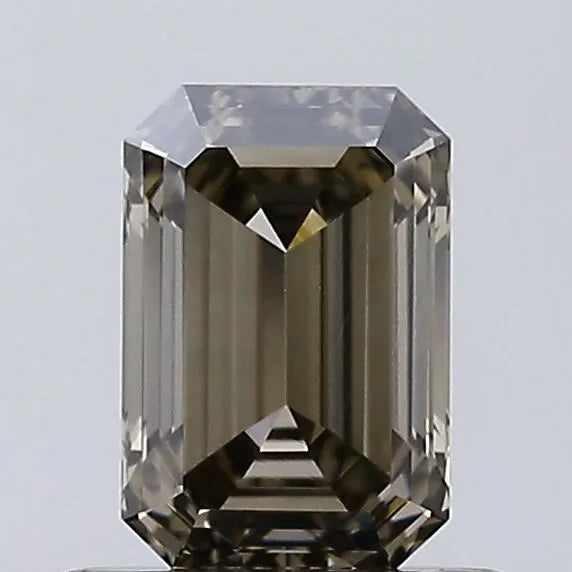 0.64ct Emerald Lab Grown Diamond (Colour Fancy Gray, Clarity VVS2, Uncertified)