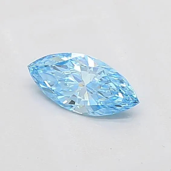 0.64ct Marquise Lab Grown Diamond (Colour Fancy Vivid Blue, Clarity VVS2, IGI Certified)