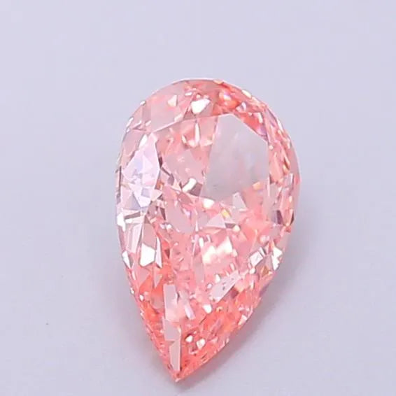 0.64ct Pear Lab Grown Diamond (Colour Fancy Vivid Pink, Clarity VS1, IGI Certified)