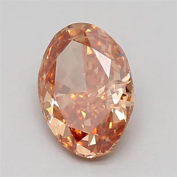 0.67ct Oval Lab Grown Diamond (Colour Fancy Intense Brownish Orange, Clarity VVS2, IGI Certified)
