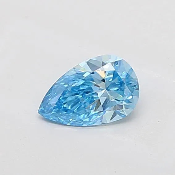 0.67ct Pear Lab Grown Diamond (Colour Fancy Vivid Blue, Clarity SI1, IGI Certified)