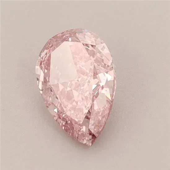 0.67ct Pear Lab Grown Diamond (Colour Fancy Vivid Pink, Clarity VS1, IGI Certified)