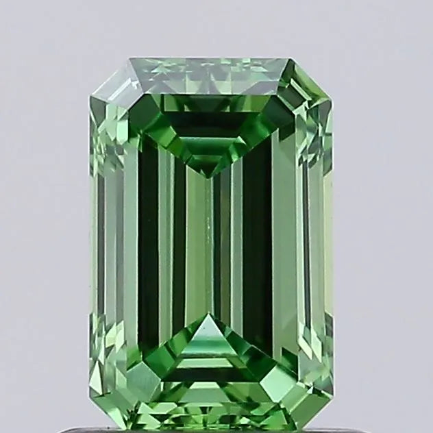 0.68ct Emerald Lab Grown Diamond (Colour Fancy Vivid Green, Clarity VVS2, IGI Certified)