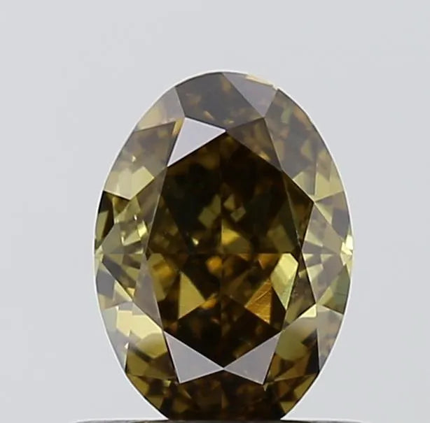 0.69ct Oval Natural Diamond (Colour Fancy Dark, Clarity SI1, GIA Certified)