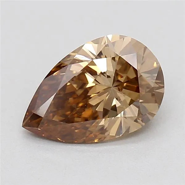 0.69ct Pear Lab Grown Diamond (Colour Fancy Brown, Clarity VVS1, IGI Certified)