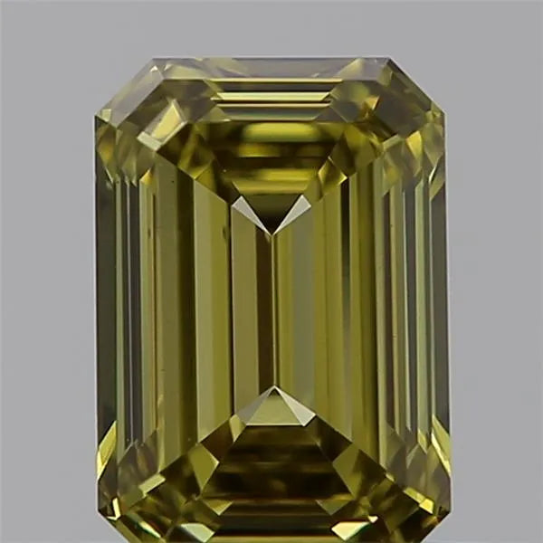 0.70ct Emerald Lab Grown Diamond (Colour Fancy Gray Yellow, Clarity VS1, IGI Certified)
