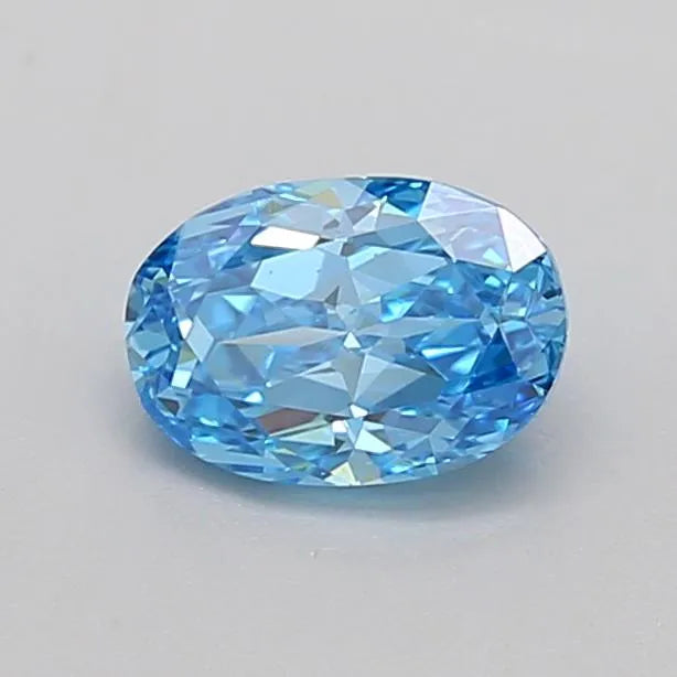 0.70ct Oval Lab Grown Diamond (Colour Fancy Vivid Blue, Clarity VS2, IGI Certified)