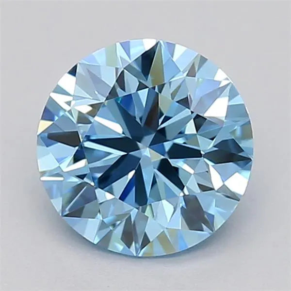 0.70ct Round Lab Grown Diamond (Colour Fancy Vivid Blue, Clarity VVS2, Cut ID, IGI Certified)