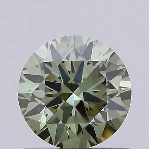 0.70ct Round Lab Grown Diamond (Colour Fancy Vivid Green, Clarity VS1, Cut VG, IGI Certified)