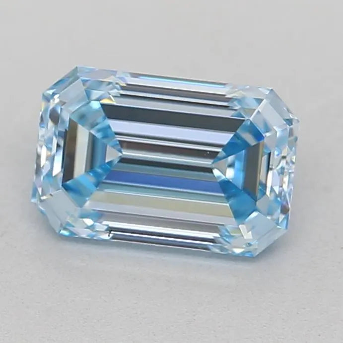0.71ct Emerald Lab Grown Diamond (Colour Fancy Intense Blue, Clarity VVS1, IGI Certified)