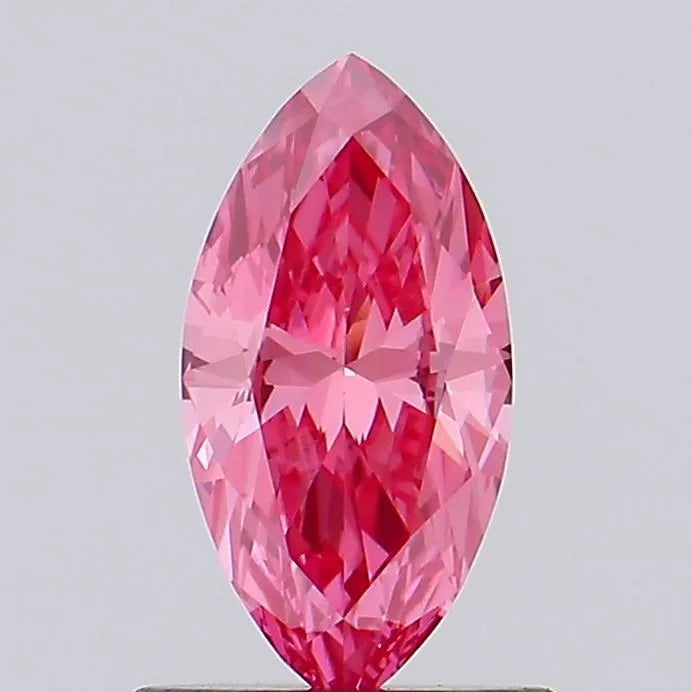 0.71ct Marquise Lab Grown Diamond (Colour Fancy Vivid Pink, Clarity VS1, IGI Certified)