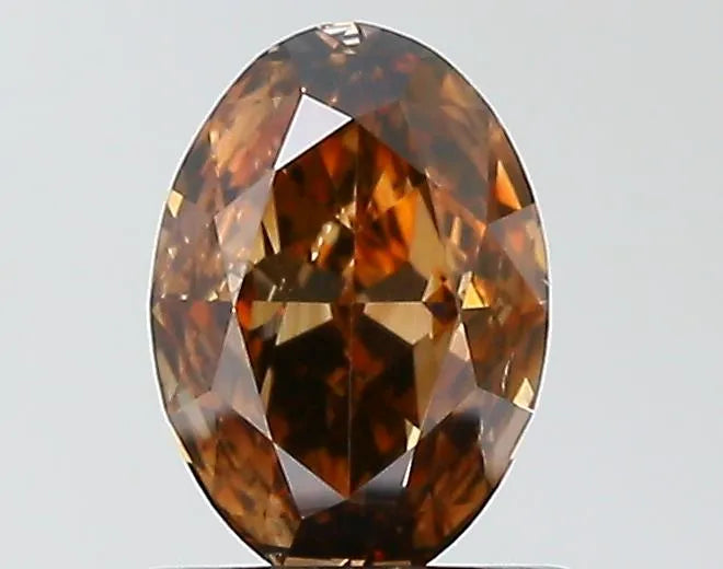 0.71ct Oval Natural Diamond (Colour Fancy Dark, Clarity SI1, GIA Certified)