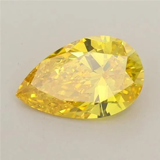 0.71ct Pear Lab Grown Diamond (Colour Fancy Vivid Yellow, Clarity VS2, IGI Certified)