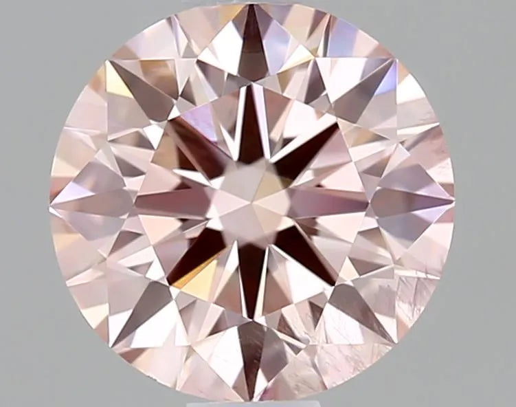0.71ct Round Lab Grown Diamond (Colour Fancy Vivid Pink, Clarity SI1, Cut ID, IGI Certified)