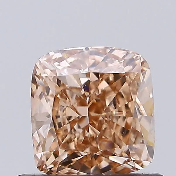 0.72ct Cushion modified Lab Grown Diamond (Colour Fancy Light Brown, Clarity VVS2, IGI Certified)
