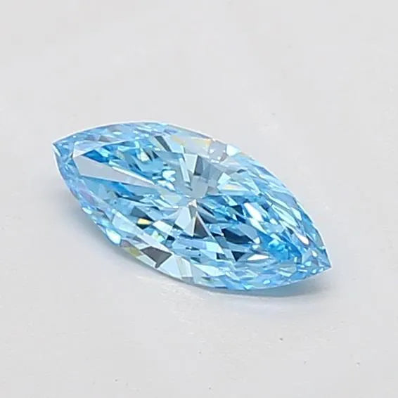 0.72ct Marquise Lab Grown Diamond (Colour Fancy Vivid Blue, Clarity VS1, IGI Certified)
