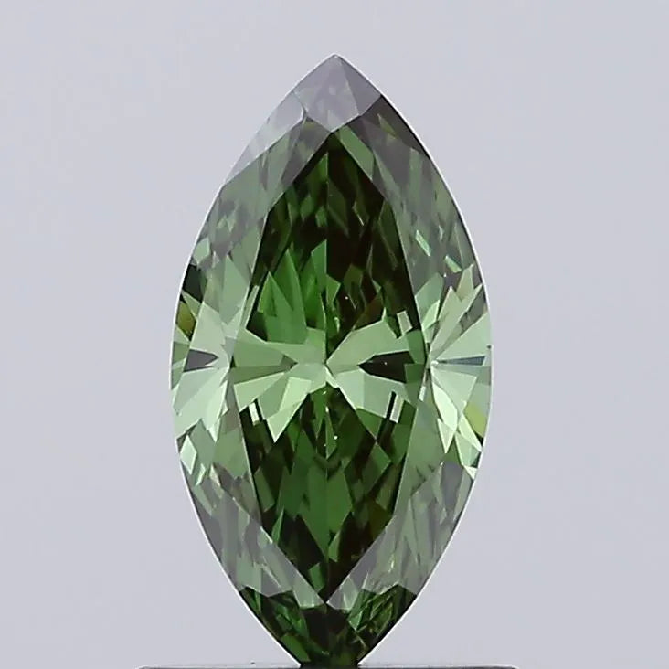 0.72ct Marquise Lab Grown Diamond (Colour Fancy Vivid Green, Clarity VS1, Uncertified)