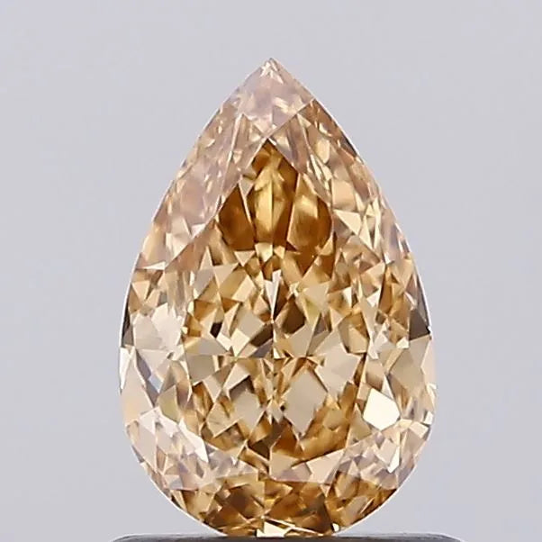 0.72ct Pear Lab Grown Diamond (Colour Fancy Brown, Clarity VVS2, IGI Certified)