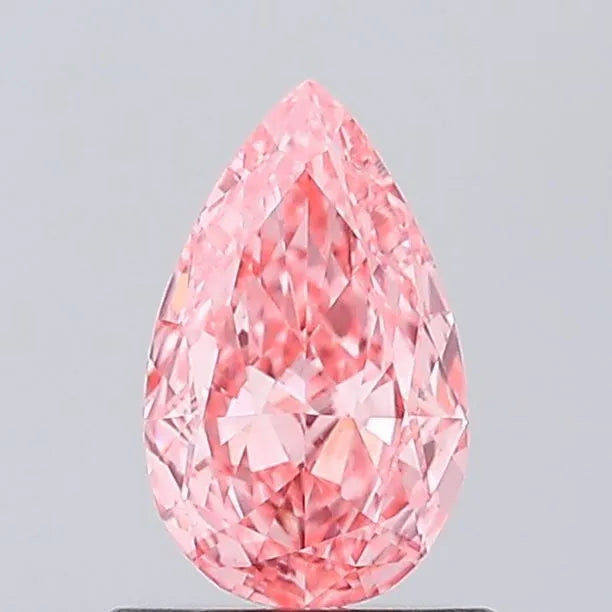 0.72ct Pear Lab Grown Diamond (Colour Fancy Vivid Pink, Clarity VVS2, Uncertified)