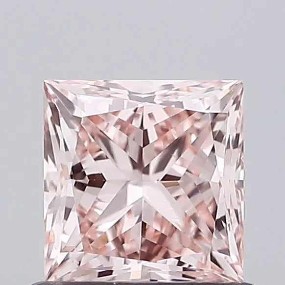 0.72ct Princess Lab Grown Diamond (Colour Fancy Intense Pink, Clarity VS1, IGI Certified)