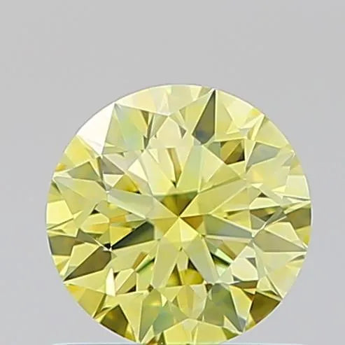0.72ct Round Lab Grown Diamond (Colour Fancy Intense Yellow, Clarity VS1, Cut ID, IGI Certified)