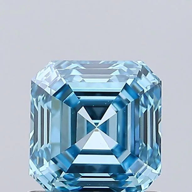 0.73ct Asscher Lab Grown Diamond (Colour Fancy Intense Blue, Clarity VVS2, IGI Certified)