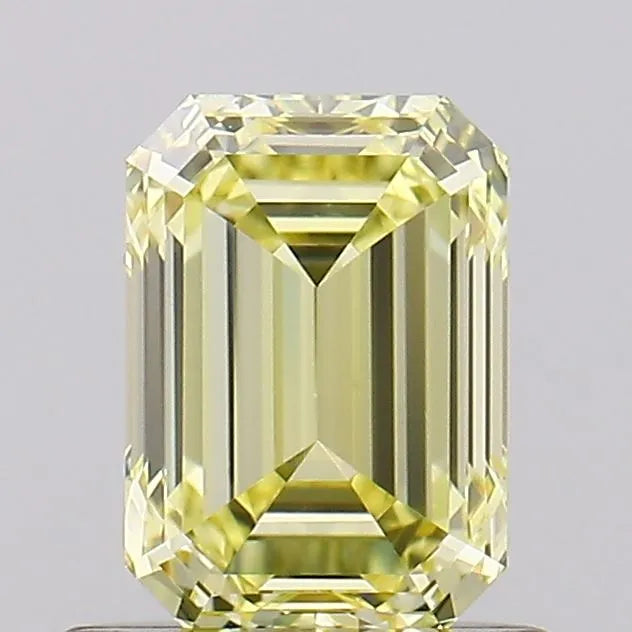 0.73ct Emerald Natural Diamond (Colour Fancy Intense Yellow, Clarity VS2, GIA Certified)