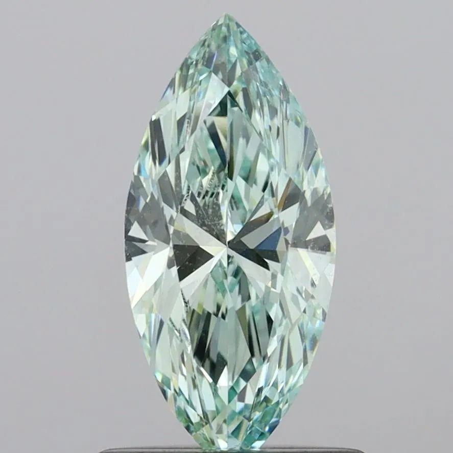 0.73ct Marquise Lab Grown Diamond (Colour Fancy Vivid Green, Clarity VVS2, IGI Certified)