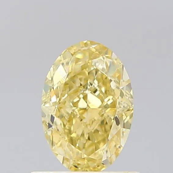 0.73ct Oval Lab Grown Diamond (Colour Fancy Yellow, Clarity VVS2, IGI Certified)