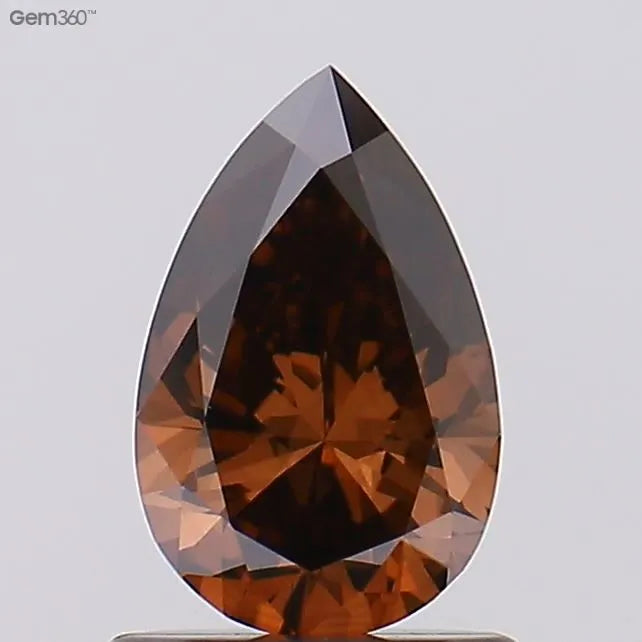 0.73ct Pear Lab Grown Diamond (Colour Fancy Deep Brown, Clarity VS1, Uncertified)