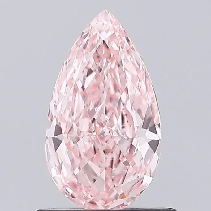 0.73ct Pear Lab Grown Diamond (Colour Fancy Vivid Pink, Clarity VVS2, IGI Certified)