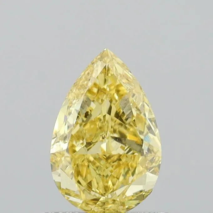 0.75ct Pear Lab Grown Diamond (Colour Fancy Intense Yellow, Clarity VVS2, IGI Certified)