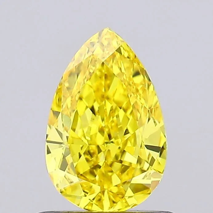0.75ct Pear Lab Grown Diamond (Colour Fancy Vivid Yellow, Clarity VVS2, IGI Certified)