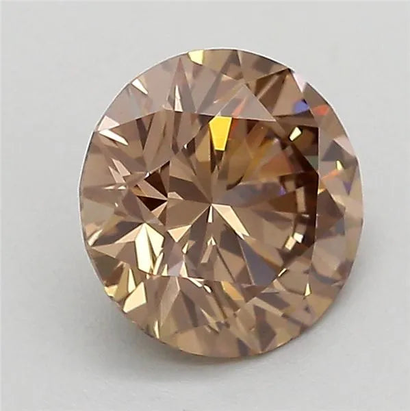 0.75ct Round Lab Grown Diamond (Colour Fancy Brown, Clarity VVS2, Cut ID, IGI Certified)