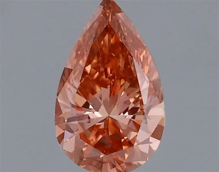 0.76ct Pear Lab Grown Diamond (Colour Fancy Vivid Brown Pink, Clarity VS1, IGI Certified)