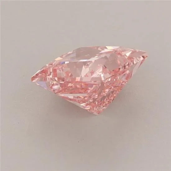 0.76ct Princess Lab Grown Diamond (Colour Fancy Vivid Pink, Clarity VS1, IGI Certified)