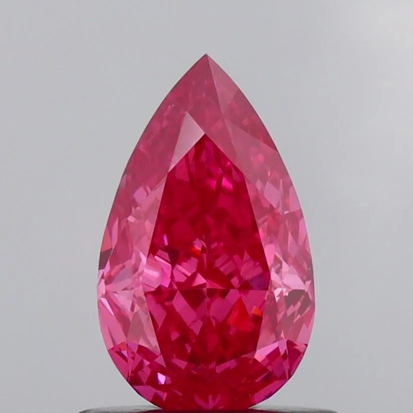 0.77ct Pear Lab Grown Diamond (Colour Fancy Vivid Pink, Clarity VVS2, IGI Certified)