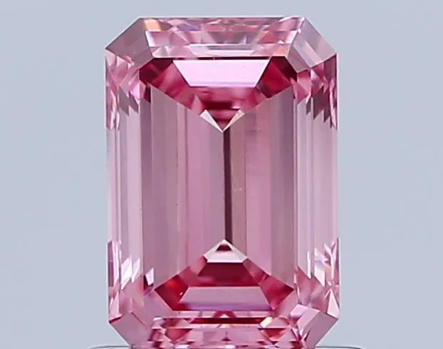 0.79ct Emerald Lab Grown Diamond (Colour Fancy Light Reddish Pink, Clarity VVS1, Cut VG, Uncertified)