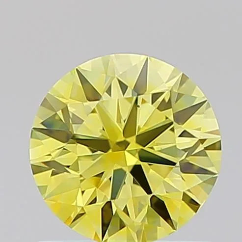 0.80ct Round Lab Grown Diamond (Colour Fancy Intense Yellow, Clarity VS1, Cut ID, IGI Certified)