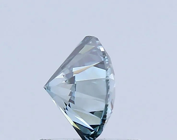 0.80ct Round Lab Grown Diamond (Colour Fancy Vivid Blue, Clarity VVS2, Cut VG, Uncertified)