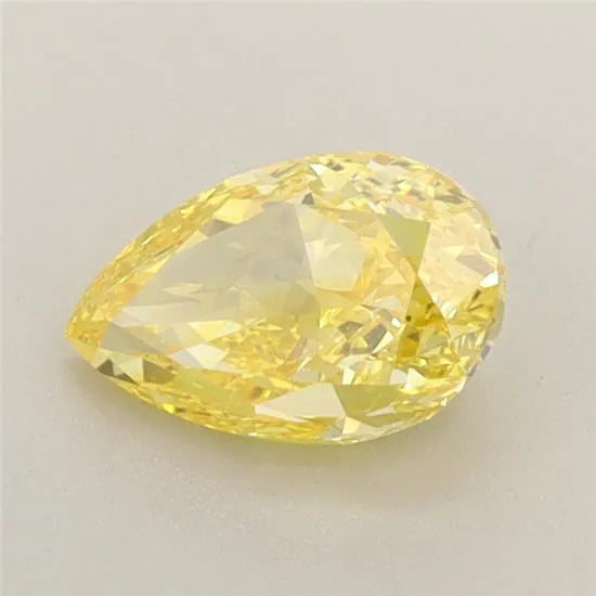 0.81ct Pear Lab Grown Diamond (Colour Fancy Vivid Yellow, Clarity VVS2, IGI Certified)