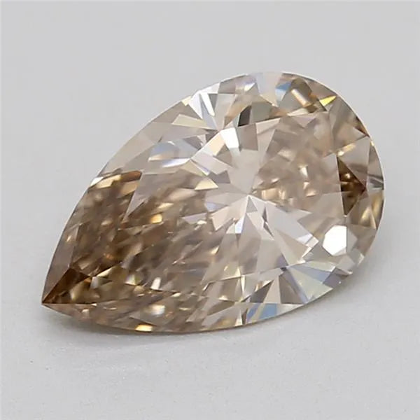 0.82ct Pear Lab Grown Diamond (Colour Very Light Brown, Clarity VVS2, IGI Certified)